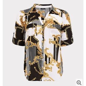 Torrid Stripe Baroque Print Blouse torrid sz 1